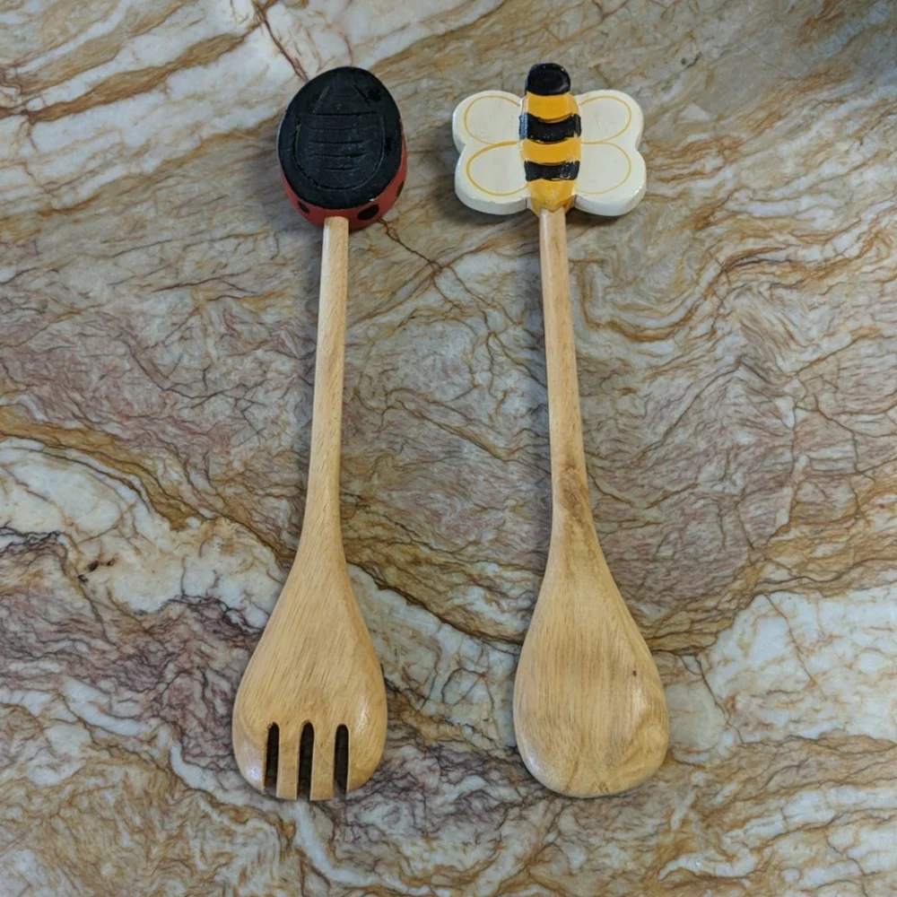 Ladybug Bee Salad Servers